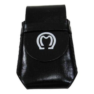 Imagem de Porta Celular Preto Com Acabamento De Couro Produto 100% Costurado Art