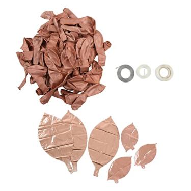 Imagem de Kit de guirlanda de balão de ouro, decorações de festa de casamento de 66pcs com balões e acessórios de papel alumínio (Rose Gold)