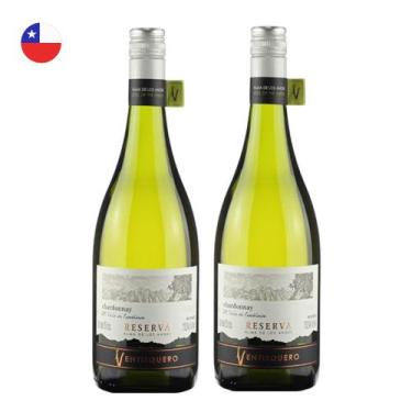 Imagem de Kit 2 Vinhos Ventisquero Reserva Chardonnay Branco Chile 750ml