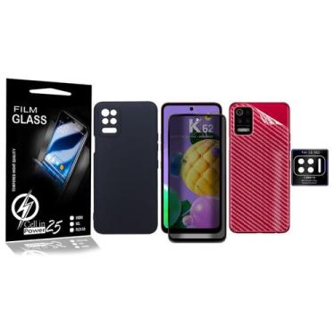 Imagem de Capinha Aveludada + Pel 3d Privacidade + Camera + Traseira P/ LG K62 L