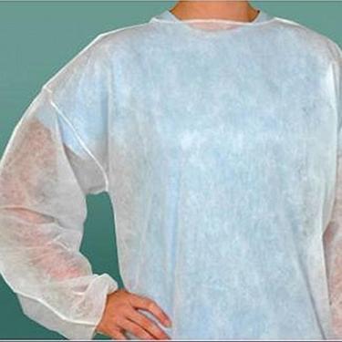 Imagem de Avental Túnica Descartável com Manga Longa Tnt Branco 10 Unidades - Ar