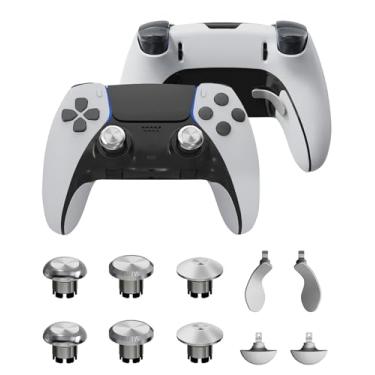 Imagem de CHARM FOCUS Manípulos De Metal Para Controle Ps5 Edge, Botões De Gatilho De Manípulos Traseiros Metálicos, Joysticks Para Controle Ps5 Dualsense, Acessórios De Reposição, Peças Para Controle Ps5 Edg