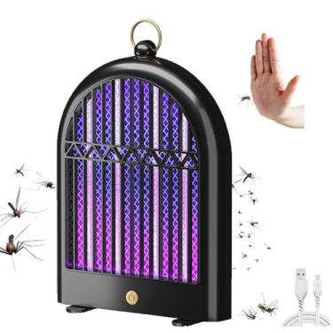 Imagem de Luminaria Armadilha Repelente Luz Ultravioleta Pega Mata Mosca Mosquit