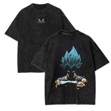Imagem de Camiseta Vintage Masculina Dragon Ball Z Vegeta Manga Curta Ajuste Sol