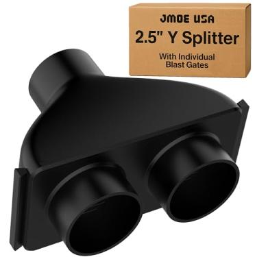 Imagem de Jmoe USA Divisor de conector Y para aspirador de pó de 6 cm com portões individuais de explosão | Divisor de mangueira de coleta de poeira | Serve para aspiradores Ridgid, Craftsman e a maioria dos