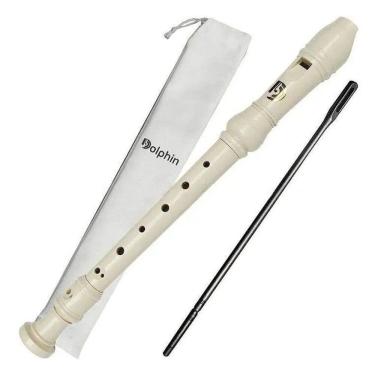 Imagem de 2X Flauta Doce Germanica Soprano Dolphin Dp123 Cor Única