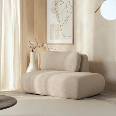 Imagem de Sofá Modular Sumiê 100cm Direito Orla Cabecasa Madeiramadeira Areia