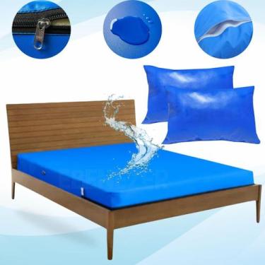 Imagem de Capa para Colchão Casal Impermeável Hospitalar Antialérgico e Antiácar