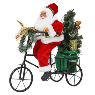 Imagem de Enfeite Papai Noel Triciclo c/LED (3 Pilhas AA Não Inclusas)