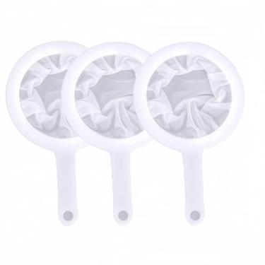 Imagem de Conjunto de coador de malha de nylon ultrafino de alta densidade - 3 em 1 (100/200/400 mícrons) - malha de nylon, malha 100/200/400 para café, mel, vinho, leite, suco - grau alimentício com alça