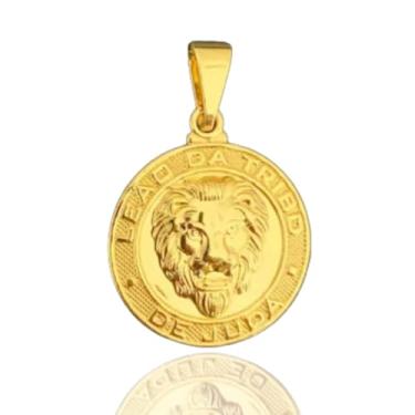 Imagem de Pingente Leão De Juda De Moeda Antiga Com Banho De Ouro Não Descasca!
