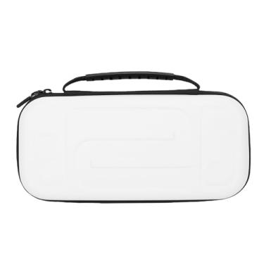 Imagem de Luqeeg Game Carrying Case Fit, Lightweight Anti Scratch Accessories Pouch, Hard Shell Portable Travel Bag with 10 Game Card Slots & Mesh Pocket for Retro Playing Console, Black (White)