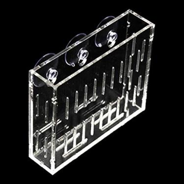 Imagem de Suporte de vaso transparente para pendurar na parede de acrílico copo de plantio de aquário aquário planta paisagismo planta tanque de peixes simulação artificial paisagem biológica peixes artificiais