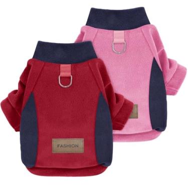 Imagem de Mosucoirl Suéter de lã para cães com capuz para animais de estimação, casacos quentes de algodão, roupas de inverno, pulôver, jaqueta, macacão para cães pequenos, médios, gatos, pelúcia, poodle