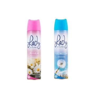 Imagem de Kit 2 Odorizador Lady Prime Talco e Toque da Primavera 360ml Cada - ZI