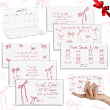 Imagem de ReliThick 6 unidades, calendário de bolso 2026 para bolsa, agenda mensal, caderno, pequeno bolso, calendário, cadernos, presente de agradecimento, presente para mulheres, professores, escola