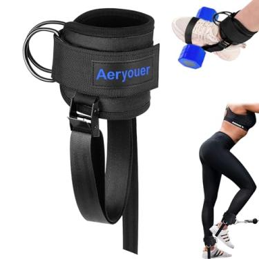 Imagem de Tiras de tornozelo para máquinas de cabos, acessório de pé de haltere, alças ajustáveis para exercícios de ginástica para exercícios de glúteos, extensões de perna, cachos, abdutores de quadril, punho