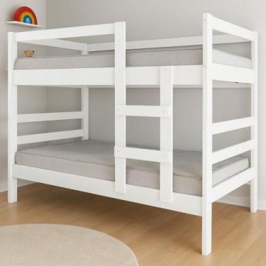 Imagem de Beliche Solteiro Reforçada Para Colchão 188x88cm Vira Duas Camas Refor