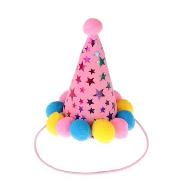 Imagem de Chapeu de aniversario festa pet cachorro gato escolha - DOGECO, ROSA