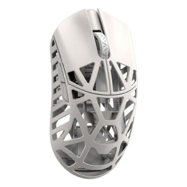 Imagem de KEEBMONKEY Mouse para jogos sem fio WLMOUSE Beast X Max – Taxa de sondagem de 8 KHz, liga de magnésio de 42 g, sensor PAW3950HS, interruptores DPI, OM e TTC personalizáveis P2 (branco leite)