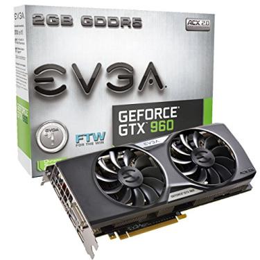 Imagem de Placa gráfica EVGA GeForce GTX 960 – núcleo de 1,30 GHz – relógio boost de 1,37 GHz – 2 GB GDDR5 SDRAM – PCI Express 3.0 x16 – Dual 02G-P4-2968-KR