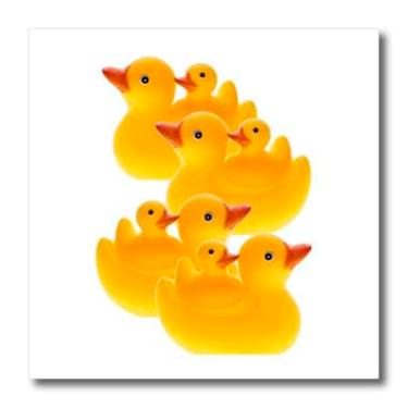 Imagem de 3dRose ht_821_1 Patos de borracha - transferência de calor a ferro, 20 x 20 cm, multicolorido