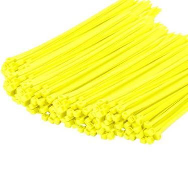 Imagem de Braçadeira com zíper 14 cm de nylon amarelo PA66 40 kg de resistência 