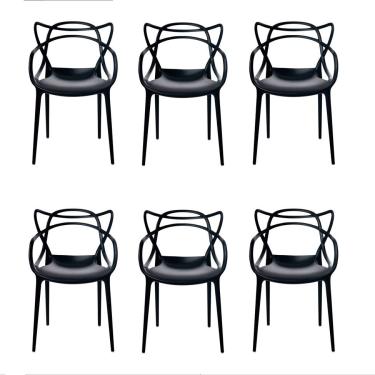Imagem de Cadeira Moderna Para Mesa de Jantar Master Allegra - Kit Com 6