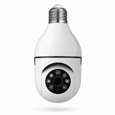 Imagem de Câmera IP 360 Lâmpada Wi-Fi com Visão Noturna e Áudio HD - Kapbom