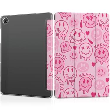 Imagem de DONGKE Capa para Samsung Galaxy Tab A9+/A9 Plus 27.9 cm 2023 (SM-X210/X216/X218), suporte fino, capa traseira translúcida, capa inteligente, despertar/hibernar automaticamente - rostos derretidos