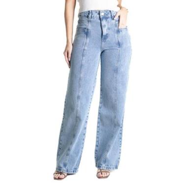 Imagem de Calça Jeans Sawary Wide Leg - 281276 - Azul medio 40, Azul, 40