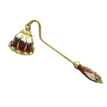 Imagem de Fenteer Apagador de Velas Metal com Cúpula de Vela Esmaltada Elegante Multiuso para