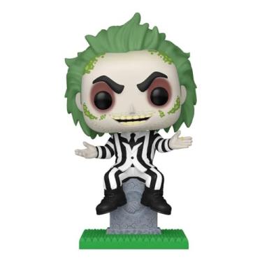 Imagem de Funko Pop Glows in The Dark Edição Especial Beetlejuice on Tombstone Boneco de vinil