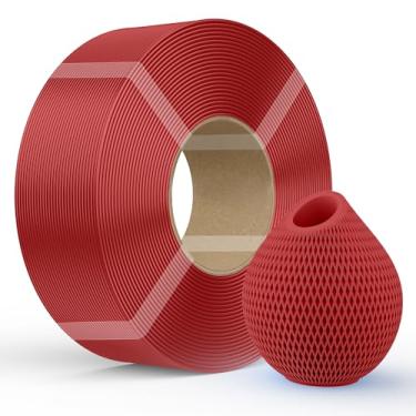 Imagem de Creality Refil de filamento PETG Filamento de impressora 3D, 1 kg 1,75 mm (1,0 kg) Refilamento para carretel reutilizável de laboratório bambu, precisão dimensional ± 0,03 mm, vermelho PETG