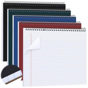 Imagem de MotiMind 4 blocos de notas legais para paisagem, bloco de notas com 3 furos, encadernado em espiral, 28 x 23 cm, bloco de notas pautado universitário, linha de rasgo para remoção, 50 folhas de