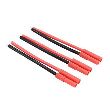 Imagem de 3pcs HXT Conectores e compartimento de bala femea de 4 mm com cabo de 10 cm e 12 cm para Turnigy (BDHI-30)