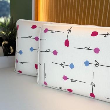 Imagem de Jogo de Lençol Cama 3 e 2 Peças Estamapados 100% Algodão com Elástico e Toque Macio (Queen, Flower)