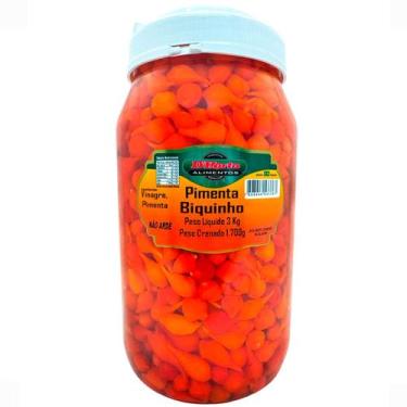 Imagem de Pimenta Biquinho em Conserva 3 Kg D'Horta