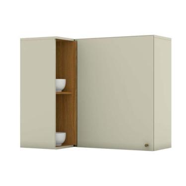 Imagem de Armário Aéreo Cozinha Modulado Canto Reto Essência C/ 1 Porta Areia/nature - Henn
