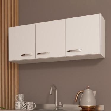 Imagem de Armário Aéreo Modulado Fidelitá Suiça 120cm 3 Portas Branco