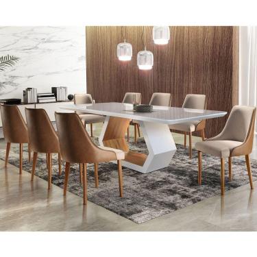 Imagem de Mesa Ane 180cm Madeira E Vidro Mobillare