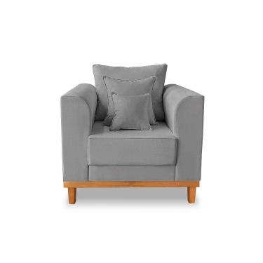 Imagem de Poltrona Viena Beny Linho Cinza