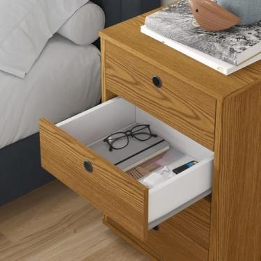 Imagem de Mesa de Cabeceira Gaveteiro Multiuso Quarto Escritorio Classic(Freijo)