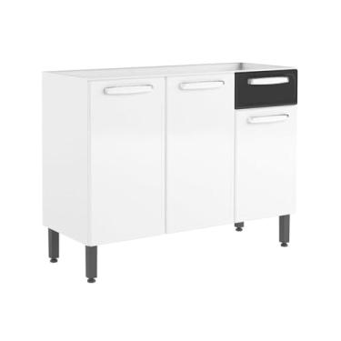 Imagem de Balcão de Cozinha com Canto Oblíquo Evidence 7115 1 Porta Direita c/ Tampo - Branco por Bertolini