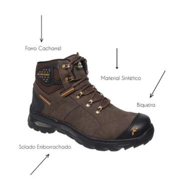 Imagem de Bota Adventure Masculina Chocolate Biqueira Protetora - WEST LINE, 42,