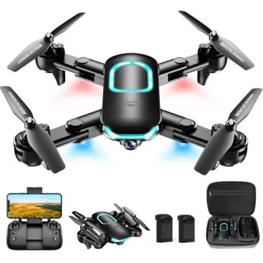 Imagem de REDRIE Drone com câmera – Drone dobrável para iniciantes com câmera FPV 1080p, atualização de altitude, selfie de gestos, voo de ponto de passagem, modo headless, flip 3D, partida com uma tecla, modo