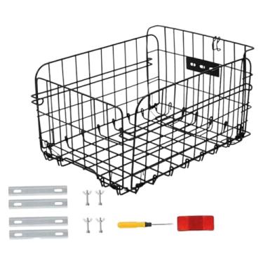 Imagem de Dynwave Cesto traseiro para bicicleta, fácil de instalar, cesto de carga dobrável para bicicleta.