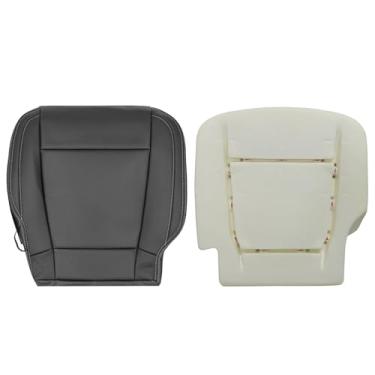 Imagem de Vigoraze Parte inferior do lado do motorista e almofadas de espuma de substituição capas de assento de couro perfurado preto #HB ou EB compatível com Ford F150 F250 2015 2016 2017