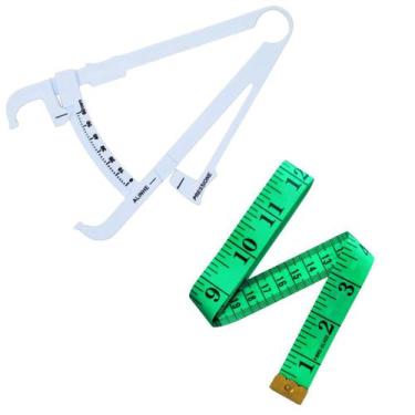 Imagem de Kit Adipometro Medidor Gordura Corporal Fita Metrica Trena - INCOTERM,