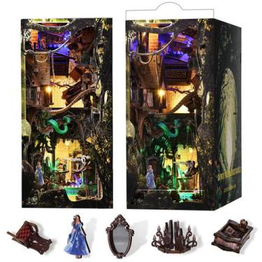 Imagem de Book Nook Kit MiniCity DIY Bookend Inserção de estante de livros com L